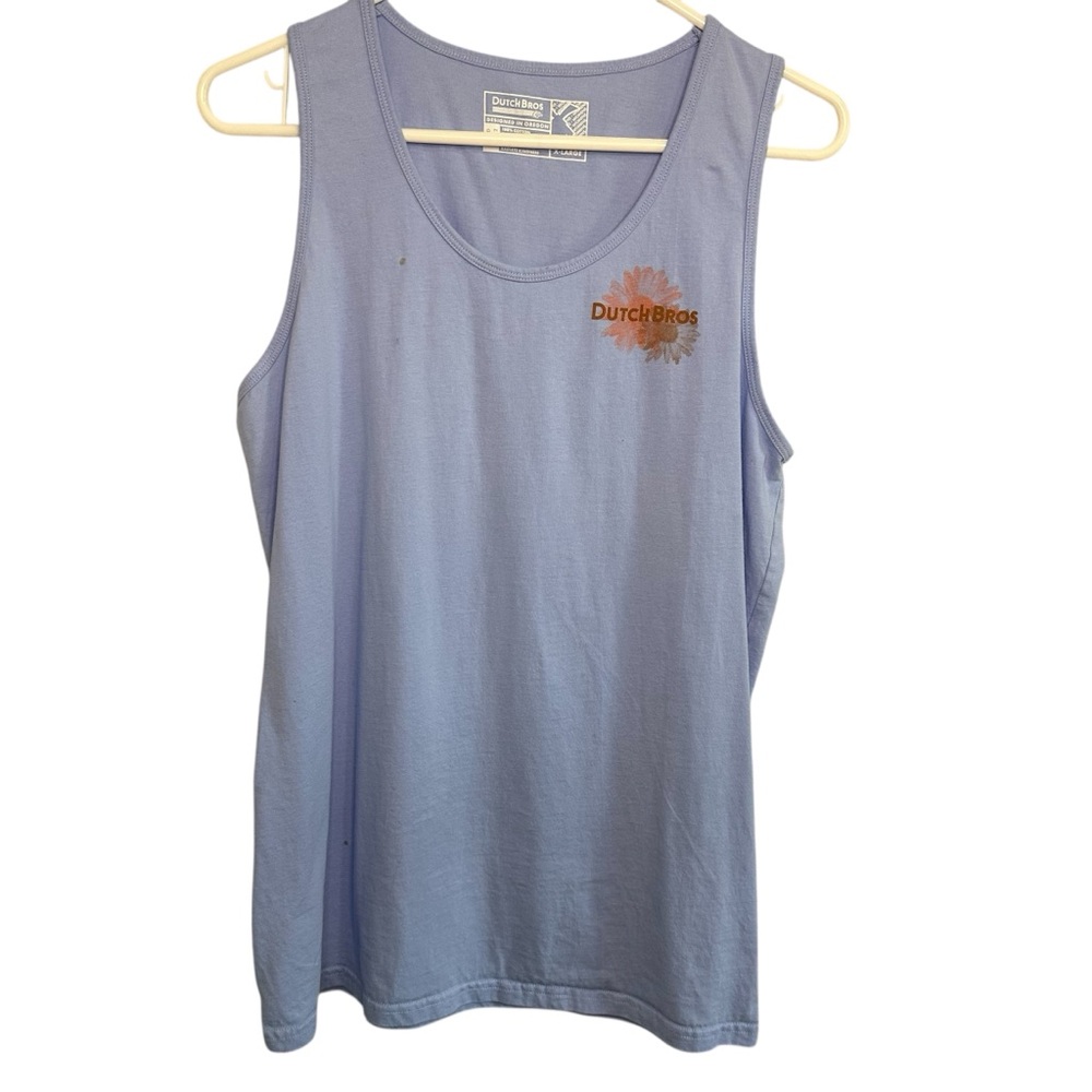 Dutch Bros XL Light Blue Tank Top “Positive Vibes Since 1992” DB 1992
